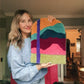 Tufted Wall Art (Jewel Tone Mountain Space)