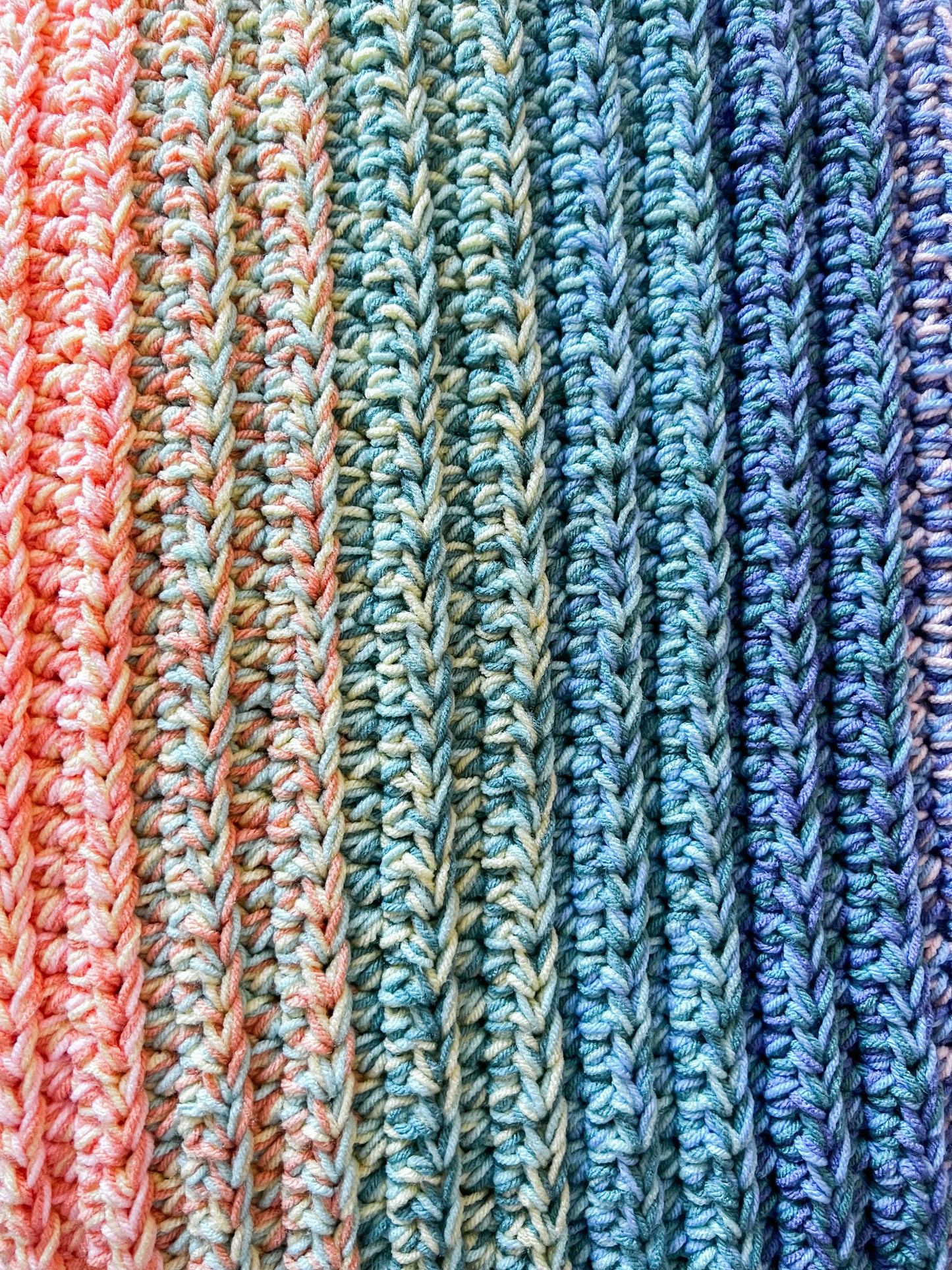 KoKo's Rainbow Half Double Crochet Pattern & Tutorial