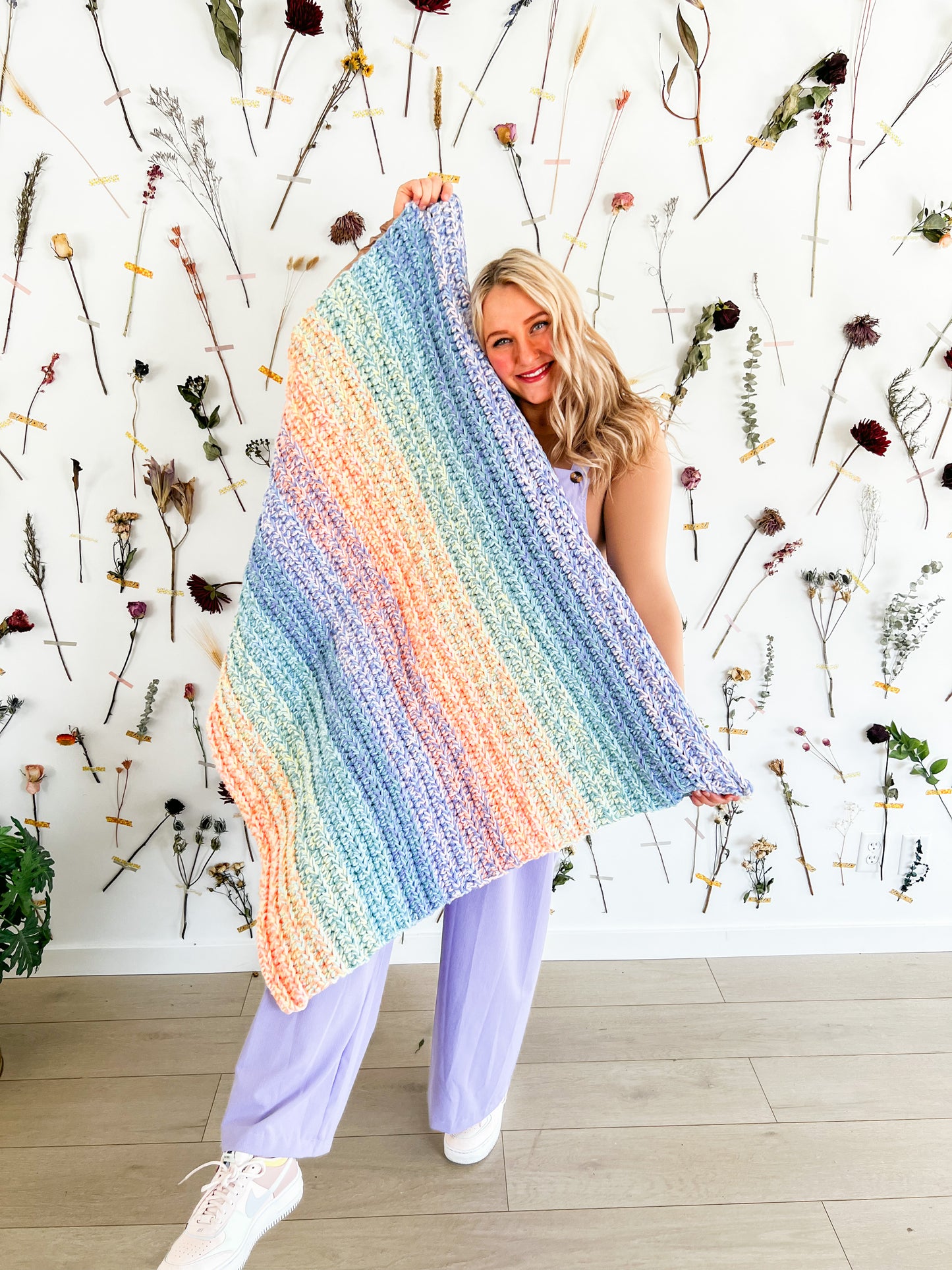 KoKo's Rainbow Half Double Crochet Pattern & Tutorial